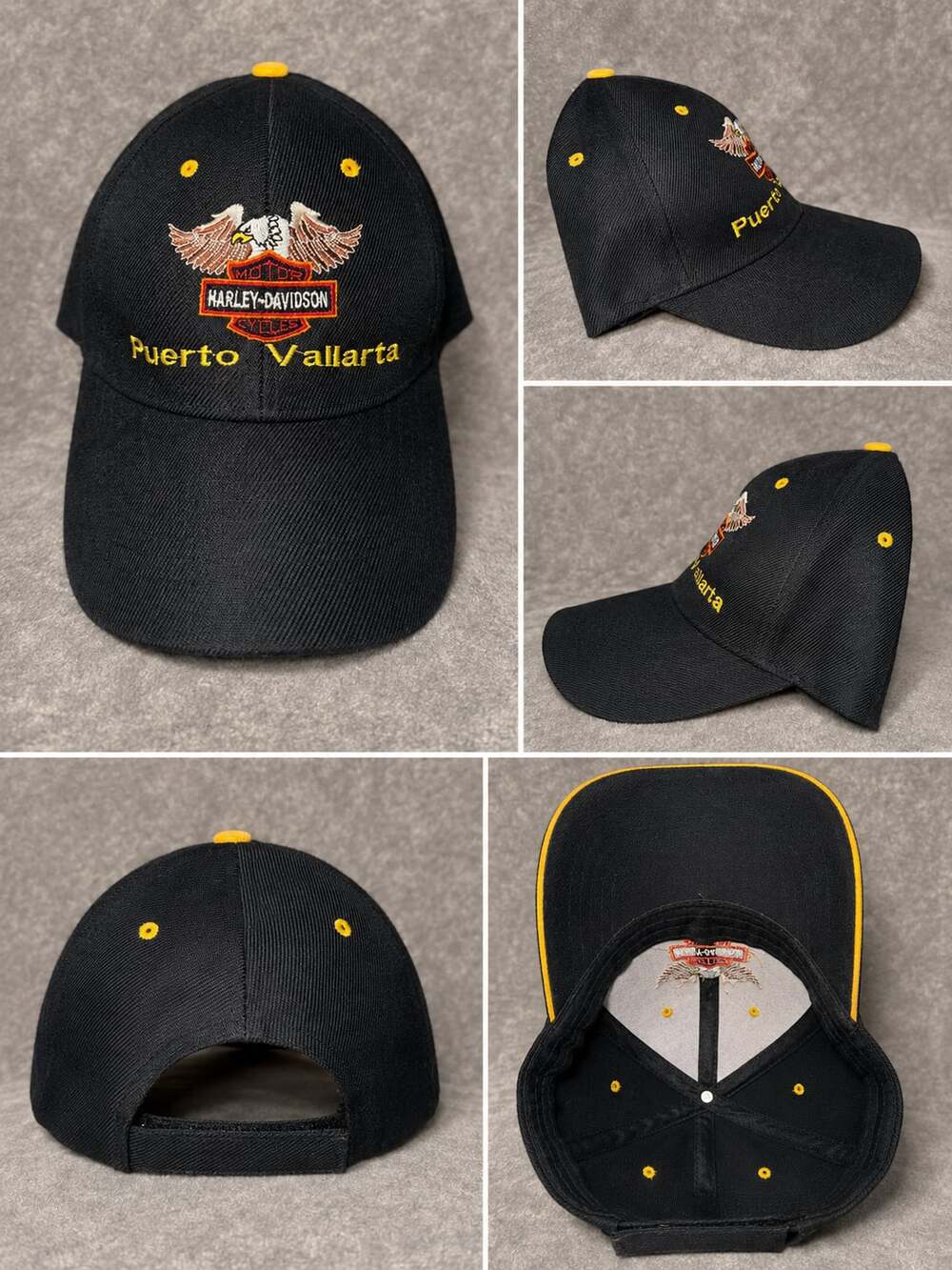 Harley-Davidson Puerto Vallarta Eagle Embroidered Logo Baseball Hat
